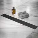 Linear Shower Drain 24 Inch, 304 Stainless Steel Black Rectangular Shower Drain, 51L/Min Fast Drainage Floor Linear Drain, US Standard CUPC Certified, Matte Black, SD-108-24B