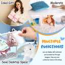 Skylety Doll Garment Rack with 15 Pcs Clothes Hanger for 17cm Doll Clothes Suit, Plastic Hanging Storage Bags with Hanger, Mini Hangers Wardrobe Accessories for Dollhouse Shower Supplies