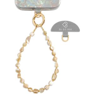 Shell Beaded Phone Wrist Strap Beaded Lanyard for Smartphone Wristlet Strap Phone Bracelet Wrist Lanyard Wristband (Irregular)