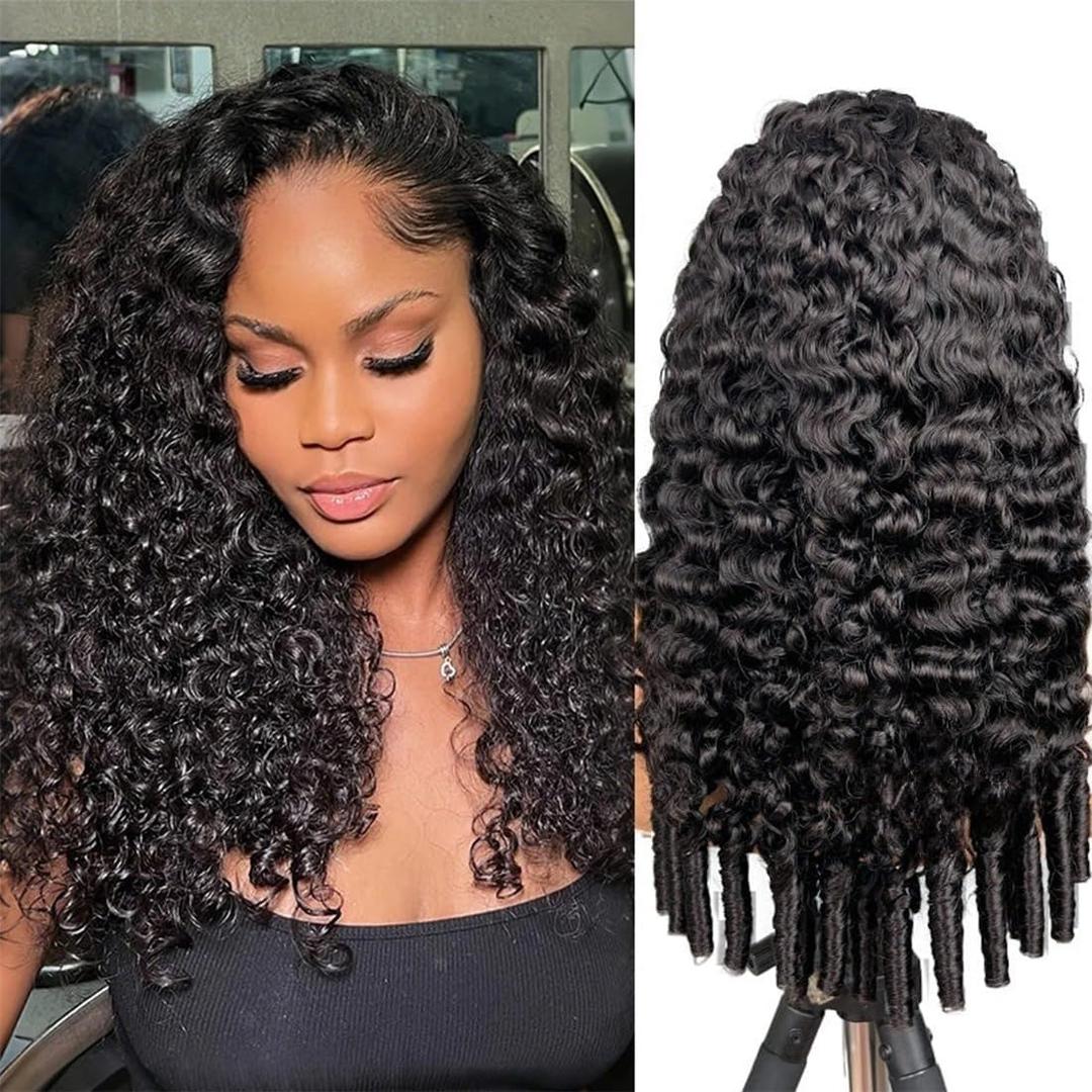 28 Inch Body Wave Full Frontal Black Wigs for Women 200% Density 12A Brazilian Hair Pre Plucked With Baby Hair