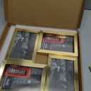 4x6 Picture Frames Collage 1 Pack, 4 Opening Multi Family Photo Collage Frames with Real Glass for Wall Hanging or Tabletop, Gold