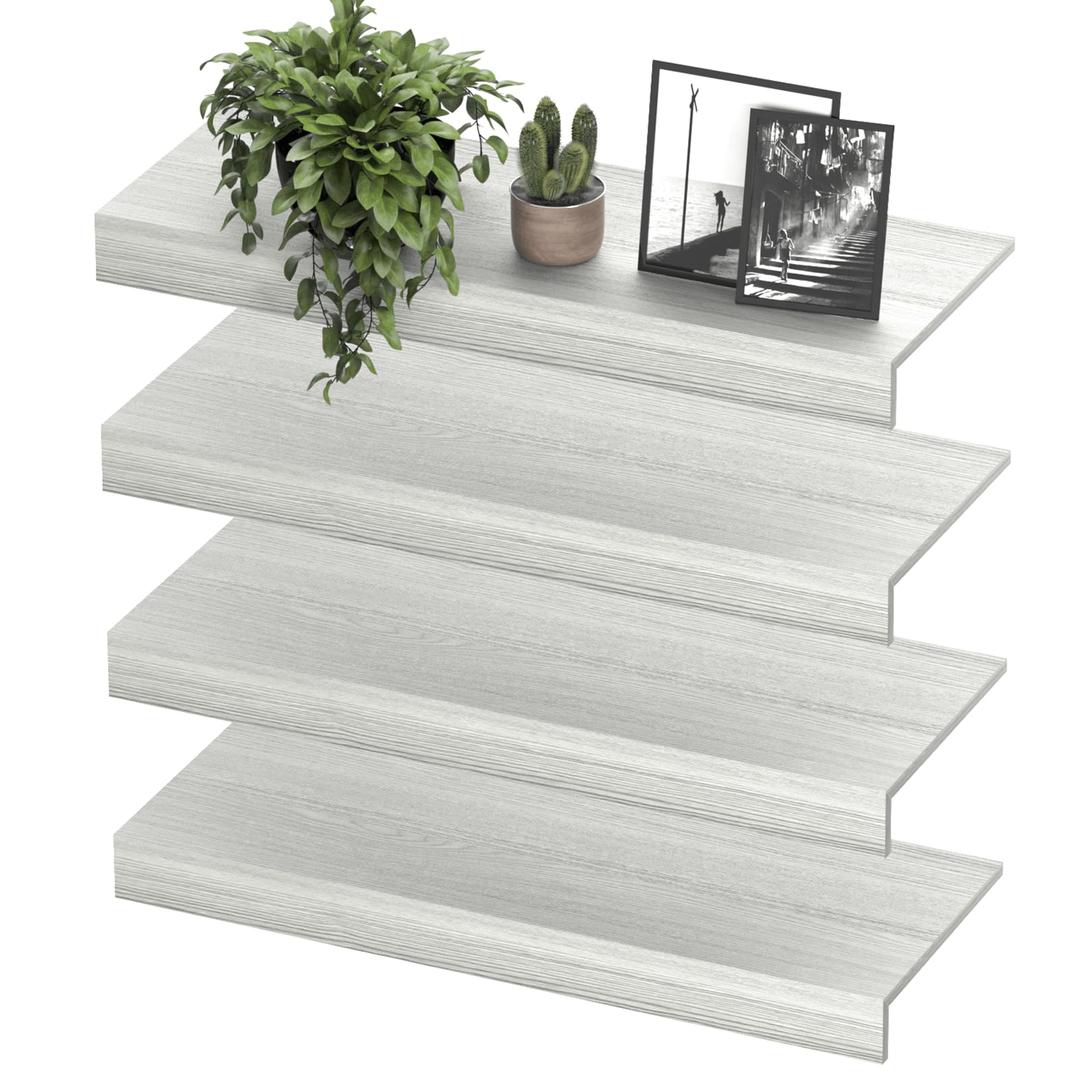 Homesprit Wooden Wire Shelf Covers for Pantry & Closet – Wire Rack Covers for Shelves, Durable Wood Shelf Covers for Kitchen, Laundry Room, Storage Organization(White Oak,24in*12in)