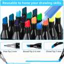 Alcohol Markers, 120 Colors Dual Tip Art Alcohol Markers Set - Perfect for Coloring, Drawing, Sketching, Card Making and Illustration, Perfect for Adults