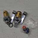 Hot & Cold Side Spindle Assembly for T&S Brass Faucet Handle Stem Assembly Fit for Eterna Valve Replace 002713-40 002714-40 (1 Pair Red & Blue)