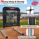 Heavy-Duty 9 Hole Pro Style Baseball & Softball Pitching Net with Strike Zone Target - Adjustable Portable Design