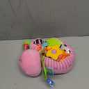 Baby Toys 0-6 6-12 Months,Music Caterpillar Plush Toy with Baby Mirror, Pull String&Crinkle Rattle,Infant Sensory Toys,Tummy Time for 0-3-6-12 Month Boys Girls Newborn Gifts (Pink-Leaf)