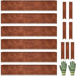 20Ft Corten Steel Landscape Edging, 14-Gauge Metal Garden Edging