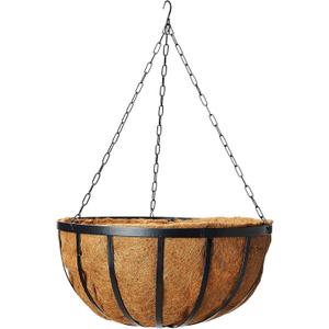 Coconut 1593 Solstice Round Hanging Basket Planter, 20-Inch, Black
