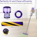 Soft Roller Brush Bar Compatible with Dyson V15 Detect Handheld Vacuum Cleaner, Parts No.971634-01, with 2 Pack V15 HEPA Filters