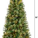 Nearly Natural 8ft Pre-Lit Snow Tip Pine Artificial Christmas Tree 660 LEDs