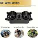 Rolling Knee Creeper with 5 Swivel Castors and Tool Tray Rolling Knee Pads for Home Workshop, Auto Shop, Garden, Flooring, Black
