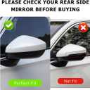 Rear Side Mirror Cover Protector Compatible for Honda Civic 2022 2023 2024 2025 2026 W/O Light Rearview Mirror Cover for 11th Gen Civic Accessories Exterior Decoration