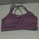 RUNNING GIRL Sports Bras for Women,Padded Sports Bra Tank Top Sexy Crisscross Back High Impact Longline Workout Yoga Bra (Medium, Deep Purple)