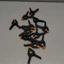 12 Pack Plastic Spring Clamps, 3.5inch Small Heavy Duty Clips for Crafts, Backdrop Stand, Woodworking, Photography Studios (Black)