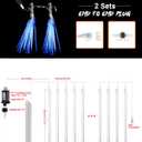 iBaycon 20 Tubes 640 LED Meteor Shower Rain Lights, 15.7 inches Cascading Icicle Lights Waterproof Outdoor, Connectable Falling Raindrop Light with Timer for Holiday Party Christmas Decorations (Blue)