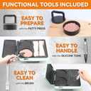 Baker's Friend Breakfast Sandwich Maker, Nonstick Electric Griddle & Grill Combo, 3 in 1 Breakfast Station, Make Egg Muffin Sandwiches Burgers Hot dogs & Pancakes, Includes Burger Press, Tong & Brush