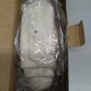 Timelink Crosley Vintage Art Deco Analog Alarm Clock, Quiet No-Ticking Movement, Automatic Dimmable Smart Light, Simple Controls, (Ivory)