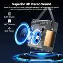 Karaoke Machine with 2 Wireless Microphones, Portable Bluetooth Speaker for Adults Kids with Bass Treble Echo PA System with Remote,LED Light, Supports TF Card,USB,AUX in,TWS,FM,REC for Party (Gray)