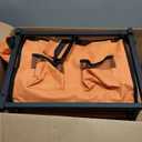 Hombetta Collapsible Wagon Cart with Wheels, 150L Lightweight Foldable Utility Cart, Portable Rolling Wagon for Garden, Shopping, Sports, Camping, Transport, Orange