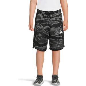 adidas Boys AOP Tiger Camo 3-Stripe Short (Black)