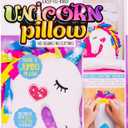 Made By Me Make Your Own Unicorn Pillow by Horizon Group USA, Unicorn Shaped DIY Decorative Pillow. Fiberfill, Glitter Stickers & Rainbow Fleece Strips Included. No Sewing Needed