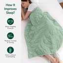 Kaisa Weighted Blanket for Adults (5 lbs,23"x29"), Soft Heavy Blanket Machine Washable, Small Size Weighted Blankets with Glass Beads for Couch and Bed, Sage Green