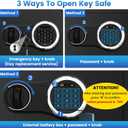 158 Keys Combination Lock Key Cabinet, Anti-Theft Key Lock Box with Key Tags, Key Organizer Wall Mount for Car Garage House Rental Office Business, 158 Position Key Cabinet
