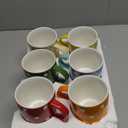 Elsjoy 6 Pack Polka Dot Coffee Mugs, 12 Oz Ceramic Coffee Mugs Colorful Porcelain Mug Set for Coffee, Tea, Milk, Hot Chocolate