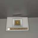 Suwimut Paper Towel Holder, Gold Paper Towel Roll Dispenser Stand Weighted Base Non Slip Filled with Sparkly Crystal Crushed Diamond House Decor for Home Kitchen Countertop Tabletop