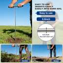 Soil Probe Rod 48 Inch Soil Test Probe Stainless Steel Ground Probe Effortlessly Penetrate Septic Tank Locator Tool for Underground Pipeline Location, Soil Compaction Testing, Mole Hole Detection