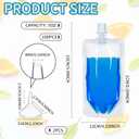 100 Pcs Plastic Pouches Bulk Clear Juice Bags Squeeze Pouches Plastic Leak Proof Bags with Funnel for Party Favors (5 oz)