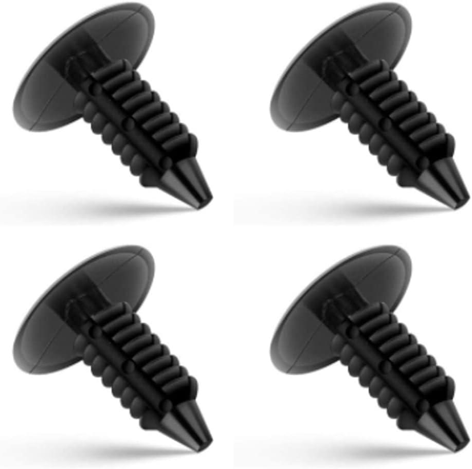Spurick Set of 4 Bumper Plugs Front License Plate Holes Cover Clips, Plug Bumper Holes for Chevrolet Dodge Buick Ford Honda Toyota, etc (Black)