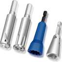 4 Pcs Wire Twister Tool for Drill, Wire Nut Twister Wire Stripper Tool Connector Driver with 1/4" Chuck Cable Quick Stripping Electricians Tools