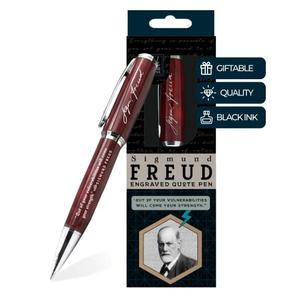 Inkstone Sigmund Freud Engraved Quote Pen - Out of Your Vulnerabilities Will Come Your Strength. - Psychology Gifts for Psychologists Guidance Counselors Psychology Students Therapists