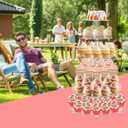 YestBuy Cupcake Stand, Acrylic Cupcake Tower Tree, 6 Tier Large Cupcake Holder for Pastry, Clear Cupcake Dispaly Stand with Base for Party, Wedding, Baby Shower