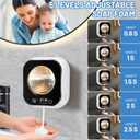 Automatic Soap Dispenser, 320ML Touchless Smart Hand Soap Dispenser, 5 Adjustable Soap Levels, Rechargeable Wall Mounted Electric Foam Soap Dispenser for Bathroom Kitchen Office (White)