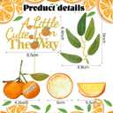 Soulchen 15 Pcs Little Cutie Is on the Way Cake Topper Set Glitter Orange Cake Topper and Simulation Citrus Decorations for Citrus Birthday Party Gender Reveal Fruit Party Supplies