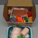 56Pcs Mini Play Kitchen Accessories for Kids, Pretend Cooking Playset with Cookware, Tableware & 2 Fruit Sets, Learning Gift for Girls, Boys, Toddlers, Pink