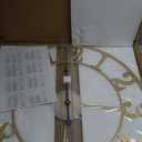 Large Wall Clock Gold Clocks for Living Room, 24 Inch Decorative Wall Clocks Battery-Operated, Modern Metal Round Clock Silent Non Ticking for Kitchen Mantel Bedroom Office Decor, Arabic Numerals