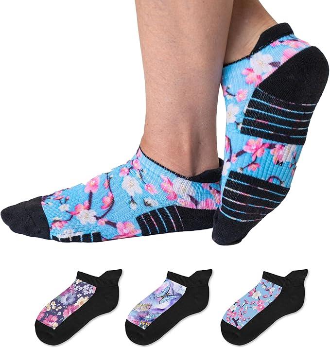 Viasox Ankle Compression Socks for Women & Men 3 Pack, 14 mmHg Support Improves Circulation, Extra Cushioned, S/M