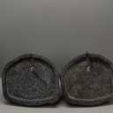 Theater Solutions 2R8G Outdoor Granite 8" Rock 2 Speaker Set for Deck Pool Spa Yard Garden, Granite Grey