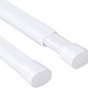 H.VERSAILTEX 2 Pack Spring Tension Curtain Rods 36-60 Inch Lightweight Tensions Rods Securely in Place; Easy to use/Install for Kitchen/Bathroom/Wardrobe, Durable Sturdy Rods, White
