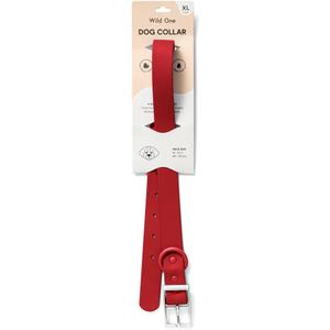 Wild One Dog Collar, Easy-Clean, All Weather Flex-Poly Strap with Metal, Durable, Dirt and Odor Resistant (Strawberry, XL)
