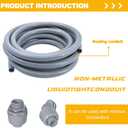 PVC Liquid-Tight Conduit - 2 Inch 25 Foot Flexible PVC Non Metallic Electrical Conduit. 2" Dia