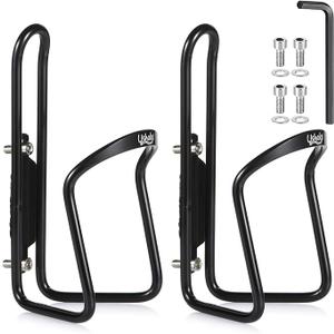 USHAKE Water Bottle Cages, Basic MTB Bike Bicycle Alloy Aluminum Lightweight Water Bottle Holder Cages Brackets(2 Pack- Drilled Holes Required)