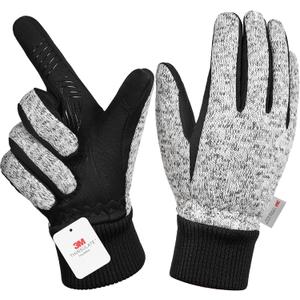 MOREOK Winter Gloves for Men/Women -10F 3M Thinsulate Warm Touch Screen Snow Ski Bicycle Bike Gloves for Driving/Cycling/Running/Hiking (Medium)