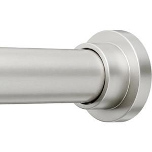 Amazon Basics No Drill Adjustable Indoor Outdoor Tension Curtain Rod, 54-90" Length, Nickel
