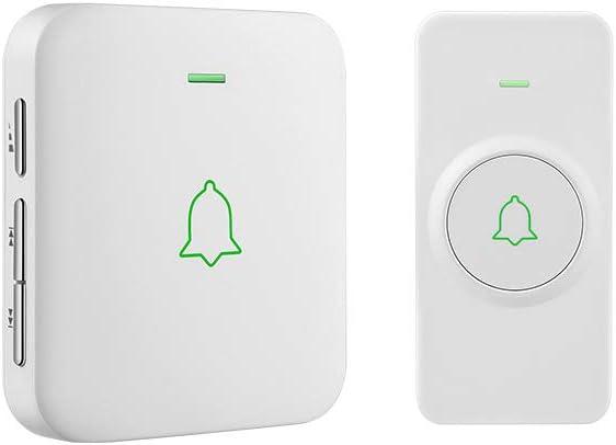 AVANTEK Wireless Doorbell, Mini Waterproof Door Bell Chime Operating at 1000 Feet, CW-11 Doorbell with 52 Melodies, 5 Volume Levels & LED Flash (White)