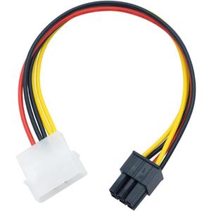 4 Pin Molex to 6 Pin Video Card GPU Power Supply Cable 8.6 22cm (1 Pack)