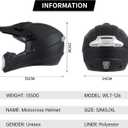 Youth Kids Motocross Helmet DOT Approved, Adult ATV Dirt Bike Off-Road Full Face Motorcycle Helmet with Goggles Gloves Mask for Boys Girls,Lightweight Breathable for Riding (Matte Black, X-Large)